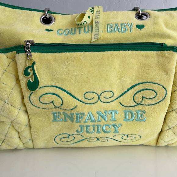 Auth VTG Y2K JUICY COUTURE Enfant De Juicy Terry Cloth Diaper Bag - Picture 2 of 14